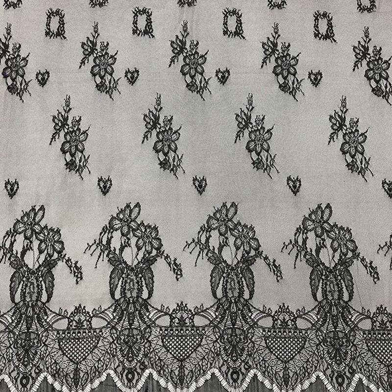 Lace Trim Dress Eyelash Nylon Lace Fabric for Women's Wear Wholesale S 11